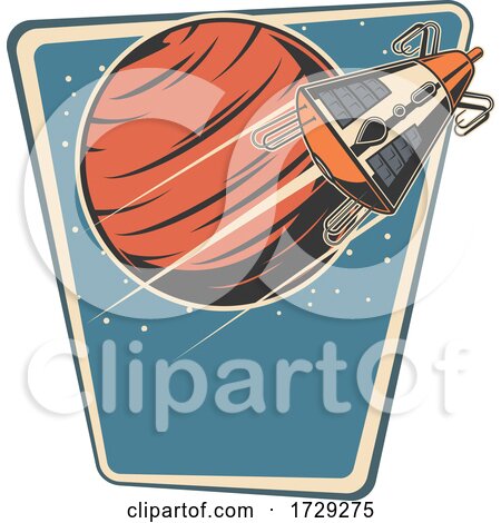Retro Space Exploration Logo by Vector Tradition SM