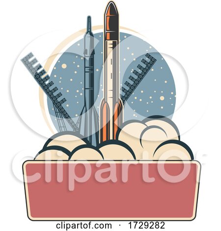 Retro Space Exploration Logo by Vector Tradition SM