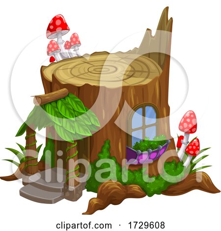 Stump Fairy House by Vector Tradition SM