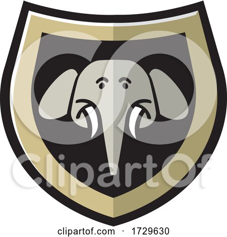 Elephant Head Shield Icon by Lal Perera