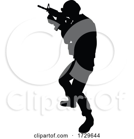 Soldier High Quality Silhouette by AtStockIllustration