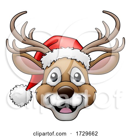 Christmas Cartoon Reindeer Character by AtStockIllustration