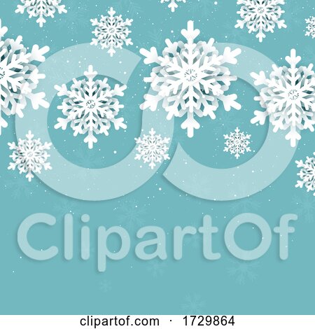 Christmas Snowflakes Background by KJ Pargeter