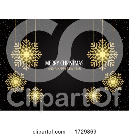 Christmas Background with Sparkling Snowflakes by KJ Pargeter