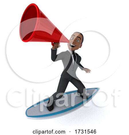 3d Black Businessman, on a White Background by Julos #1731546