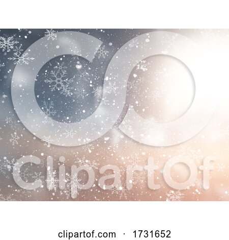 Christmas Background with Snowy Design by KJ Pargeter