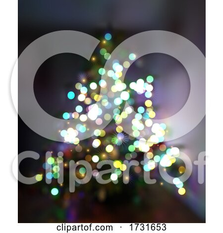Christmas Background with Defocussed Tree and Lights by KJ Pargeter