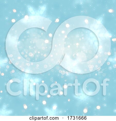 Christmas Festive Background with Bokeh Lights and Stars by KJ Pargeter