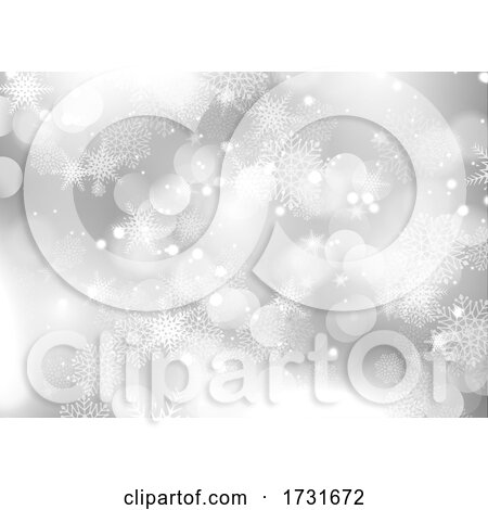 Silver Christmas Snowflake Background by KJ Pargeter