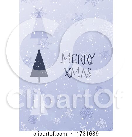 Christmas Card Background with Snowflake Design by KJ Pargeter