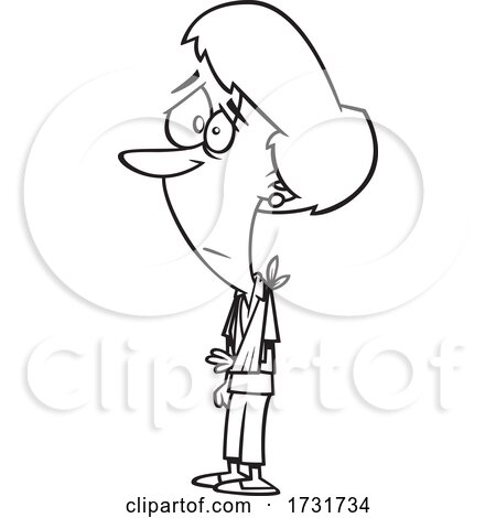 Cartoon Woman with Her Arm in a Sling by toonaday