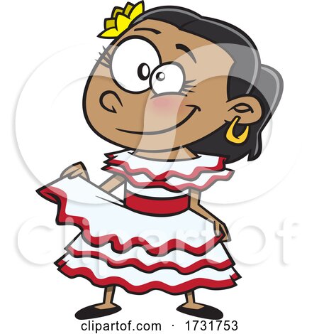 Cartoon Cuban Girl by toonaday