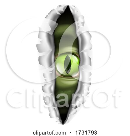 Monster Eye Tearing a Rip Through the Background by AtStockIllustration