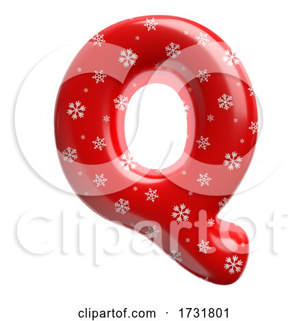 Snowflake Letter Q Uppercase 3d Christmas Suitable for Christmas Santa Claus or Winter Related Subjects by chrisroll