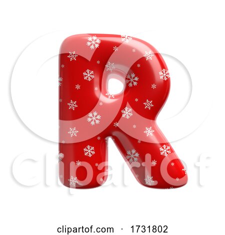 Snowflake Letter R Uppercase 3d Christmas Suitable for Christmas Santa Claus or Winter Related Subjects by chrisroll