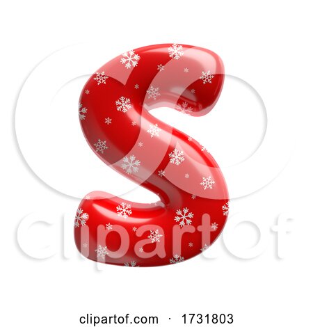 Snowflake Letter S Uppercase 3d Christmas Suitable for Christmas Santa Claus or Winter Related Subjects by chrisroll