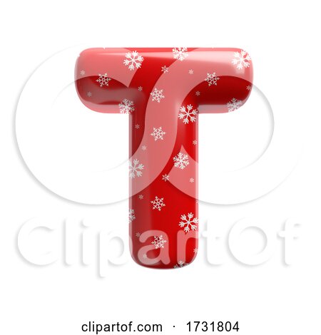 Snowflake Letter T Uppercase 3d Christmas Suitable for Christmas Santa Claus or Winter Related Subjects by chrisroll