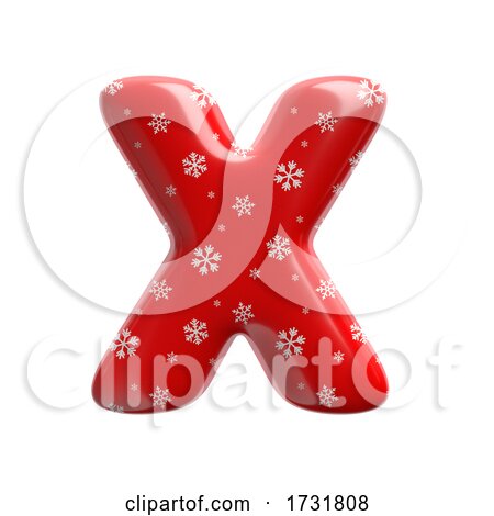 Snowflake Letter X Uppercase 3d Christmas Suitable for Christmas Santa Claus or Winter Related Subjects by chrisroll