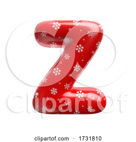 Snowflake Letter Z Uppercase 3d Christmas Suitable for Christmas Santa Claus or Winter Related Subjects by chrisroll