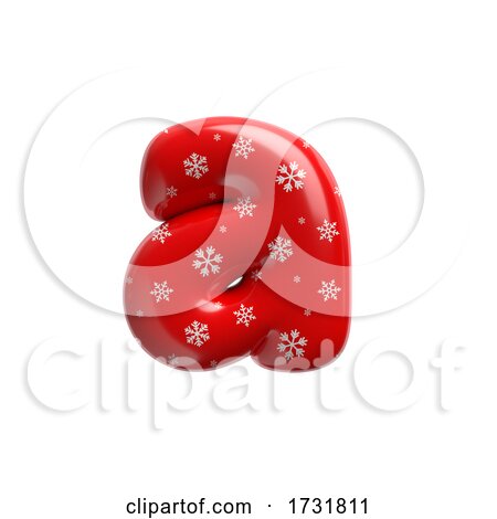 Snowflake Letter a Lowercase 3d Christmas Suitable for Christmas Santa Claus or Winter Related Subjects by chrisroll