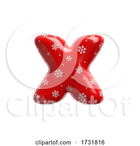 Snowflake Letter X Small 3d Christmas Suitable for Christmas Santa Claus or Winter Related Subjects by chrisroll