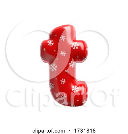 Snowflake Letter T Lowercase 3d Christmas Suitable for Christmas Santa Claus or Winter Related Subjects by chrisroll