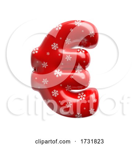 Snowflake Euro Currency Sign 3d Business Christmas Symbol Suitable for Christmas Santa Claus or Winter Related Subjects by chrisroll
