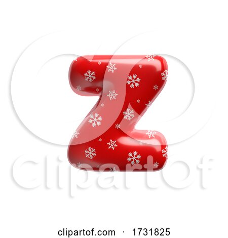 Snowflake Letter Z Lowercase 3d Christmas Suitable for Christmas Santa Claus or Winter Related Subjects by chrisroll
