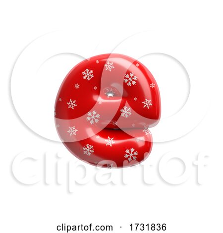 Snowflake Letter E Lowercase 3d Christmas Suitable for Christmas Santa Claus or Winter Related Subjects by chrisroll