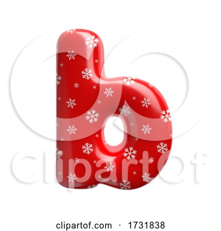 Snowflake Letter B Lowercase 3d Christmas Suitable for Christmas Santa Claus or Winter Related Subjects by chrisroll