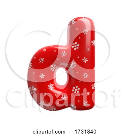 Snowflake Letter D Lowercase 3d Christmas Suitable for Christmas Santa Claus or Winter Related Subjects by chrisroll