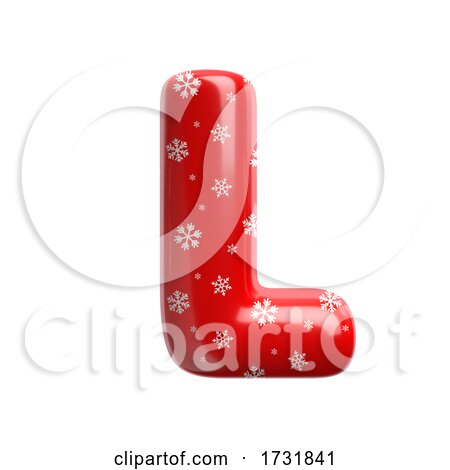 Snowflake Letter L Capital 3d Christmas Suitable for Christmas Santa Claus or Winter Related Subjects by chrisroll