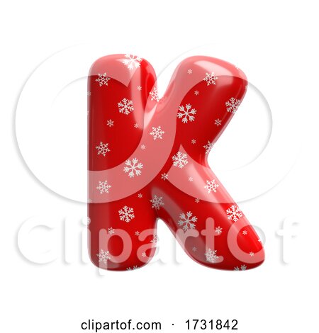 Snowflake Letter K Capital 3d Christmas Suitable for Christmas Santa Claus or Winter Related Subjects by chrisroll