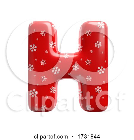 Snowflake Letter H Uppercase 3d Christmas Suitable for Christmas Santa Claus or Winter Related Subjects by chrisroll