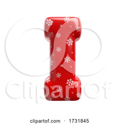 Snowflake Letter I Capital 3d Christmas Suitable for Christmas Santa Claus or Winter Related Subjects by chrisroll