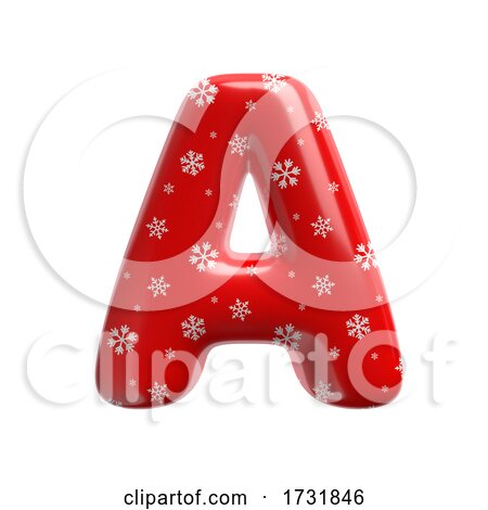 Snowflake Letter a Capital 3d Christmas Suitable for Christmas Santa Claus or Winter Related Subjects by chrisroll