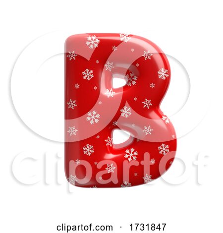 Snowflake Letter B Capital 3d Christmas Suitable for Christmas Santa Claus or Winter Related Subjects by chrisroll