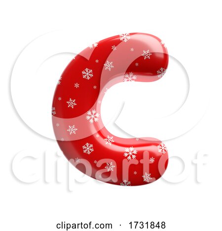 Snowflake Letter C Capital 3d Christmas Suitable for Christmas Santa Claus or Winter Related Subjects by chrisroll