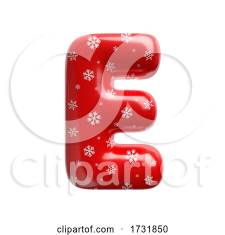 Snowflake Letter E Capital 3d Christmas Suitable for Christmas Santa Claus or Winter Related Subjects by chrisroll
