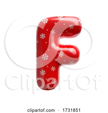 Snowflake Letter F Uppercase 3d Christmas Suitable for Christmas Santa Claus or Winter Related Subjects by chrisroll