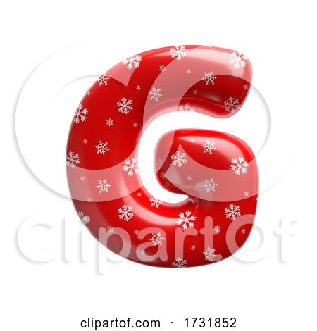 Snowflake Letter G Capital 3d Christmas Suitable for Christmas Santa Claus or Winter Related Subjects by chrisroll