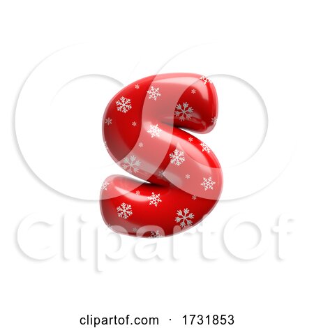 Snowflake Letter S Lowercase 3d Christmas Suitable for Christmas Santa Claus or Winter Related Subjects by chrisroll