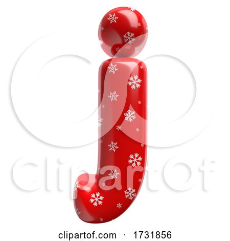 Snowflake Letter J Lowercase 3d Christmas Suitable for Christmas Santa Claus or Winter Related Subjects by chrisroll