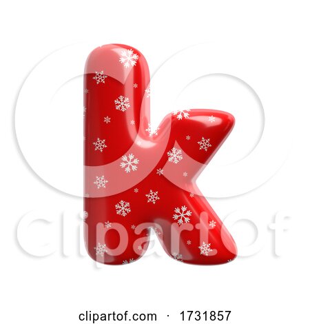 Snowflake Letter K Small 3d Christmas Suitable for Christmas Santa Claus or Winter Related Subjects by chrisroll