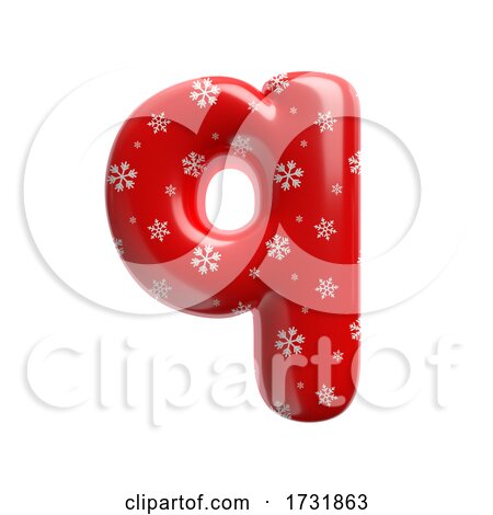 Snowflake Letter Q Lowercase 3d Christmas Suitable for Christmas Santa Claus or Winter Related Subjects by chrisroll