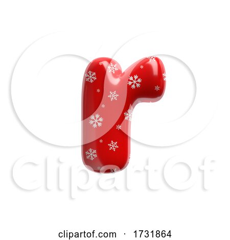 Snowflake Letter R Lowercase 3d Christmas Suitable for Christmas Santa Claus or Winter Related Subjects by chrisroll
