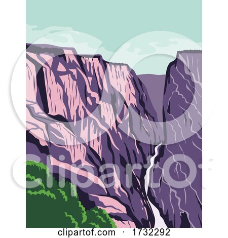Black Canyon of the Gunnison National Park Montrose County Colorado United States WPA by patrimonio
