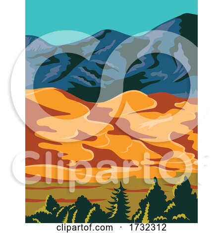 Great-Sand-Dunes-National-Park-POSTER-WPA by patrimonio