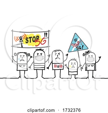 Electro Sentitive Stick People Protesting 5G by NL shop
