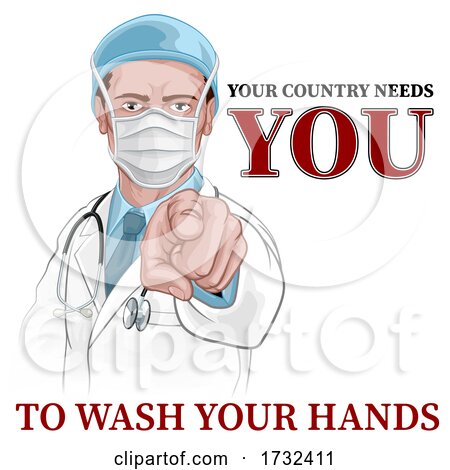 Doctor Pointing Your Country Needs You by AtStockIllustration